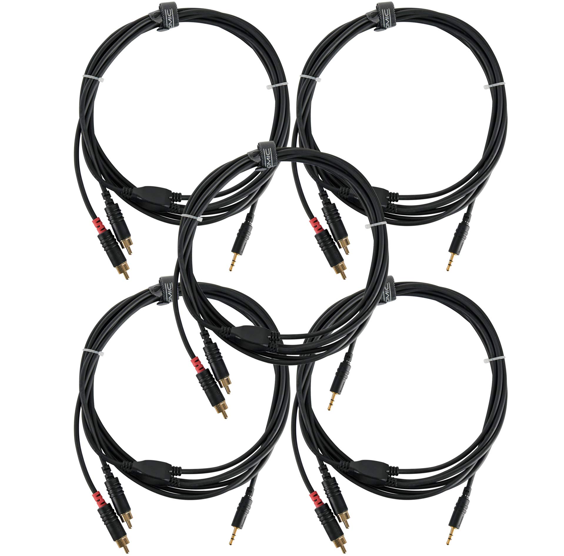 Pronomic Stage J3RC-3m Cable de Audio 3, Conectores: 3, Longitud: 3 m | Ideal como cable de conexión entre dispositivos móviles y mezcladora, 5 mm stereo jack ? RCA/Cinch, Cobre libre de oxígeno