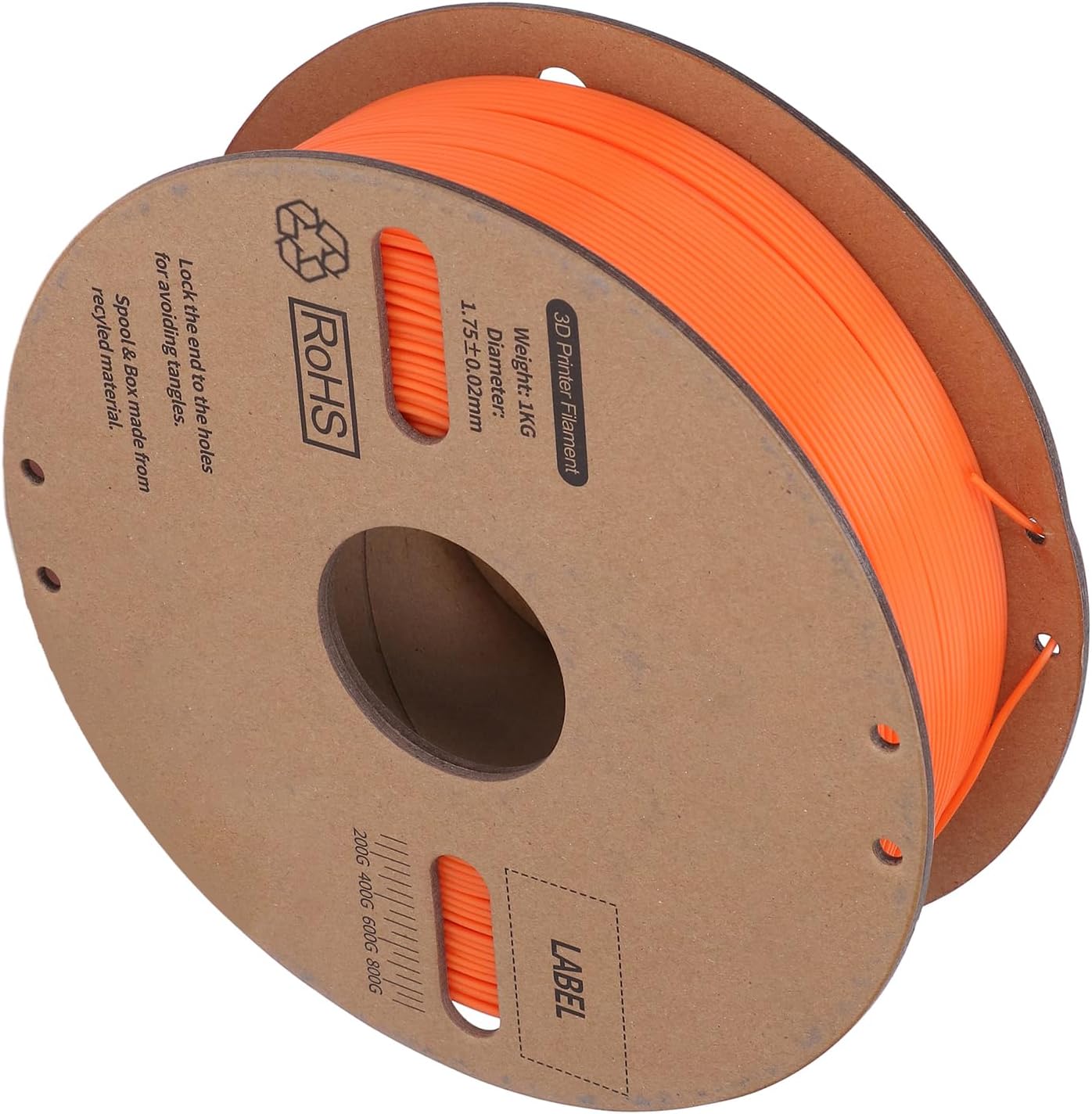 PLA Filament 175mm. Bundle, 3D Printer Filament for Speed Printing 30 600mms/, Orange PLA Filament with Dimensional Accuracy, Toughness, Compatibility