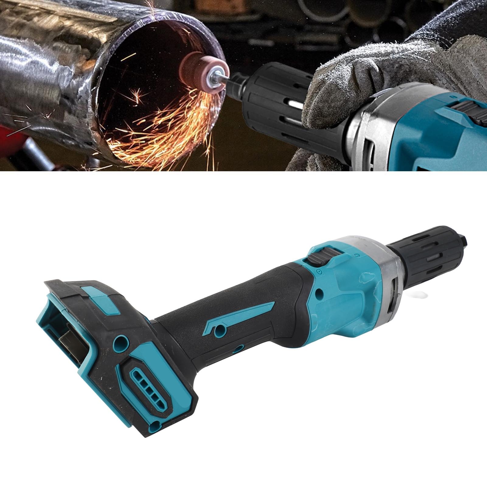 Lijadora amoladora eléctrica con batería de litio de 18 V, pulidora sin escobillas de 12000 RPM para BL1830B BL1840B BL1850B BL1860B Ligera, eficiente, multifuncional, de bajo