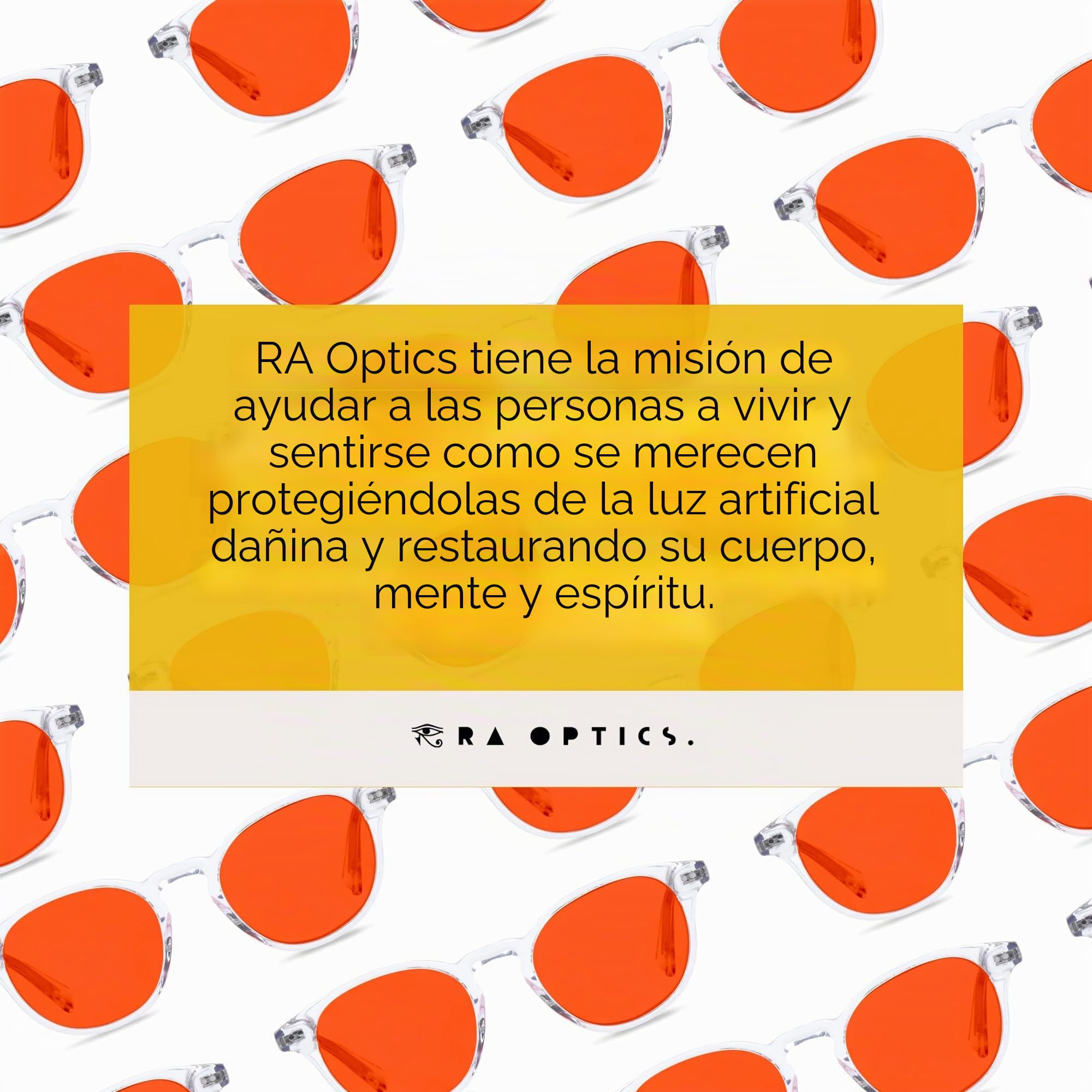 Ra Optics Gafas de Bloqueo de Luz Azul Contemporáneo con Lentes Naranja para Adultos Unisex