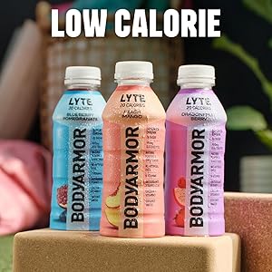 BODYARMOR LYTE Sports Drink Low-Calorie Sports Beverage, Peach Mango, Coconut Water Hydration, Natural Flavors With Vitamins, Potassium-Packed Electrolytes, Perfect For Athletes, 16 Fl Oz (Pack of 12)