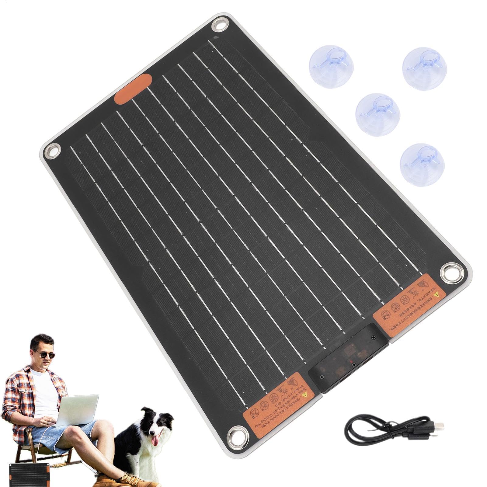 Chargeur Solaire Charge, Charge sans Fil, Alimentation Multi-Appareils