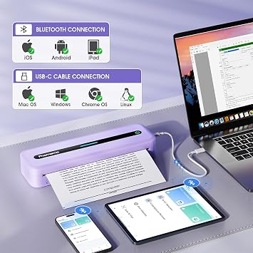 Phomemo M832 Thermal Bluetooth Portable Printers Wireless for Travel