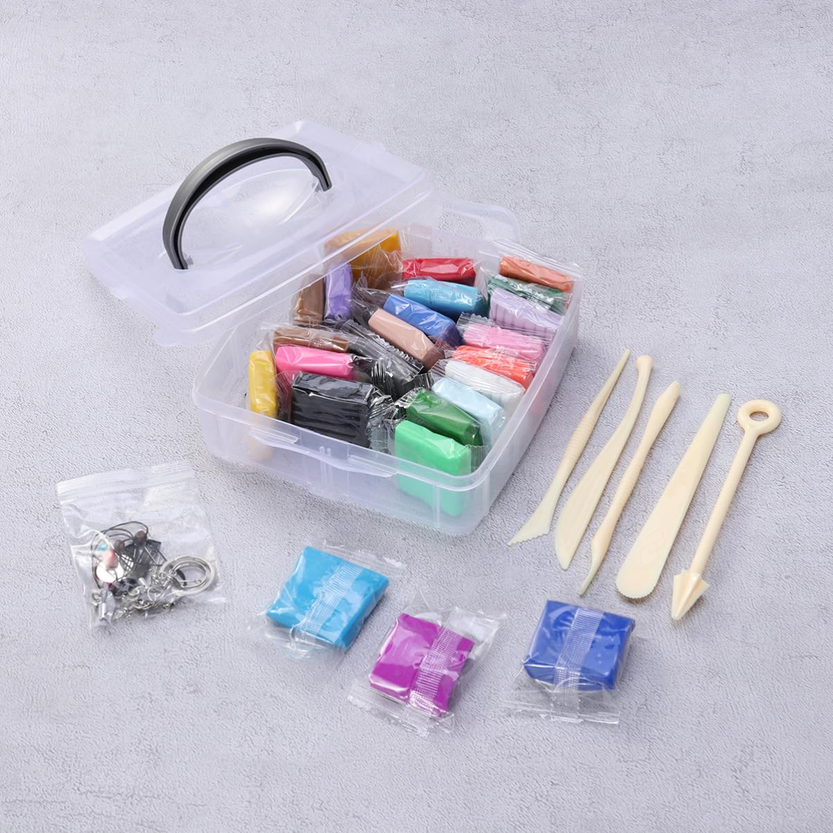 Uonlytech Kit de Arcilla Polimérica 24 Colores para Niños Incluye Herramientas Arcilla para Hornear y para Manualidades