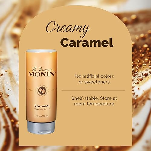 Miniatura 4 de Monin - Salsa de caramelo gourmet, rica y mantecosa, ideal para postres, café y aperitivos, sin gluten, sin OMG (12 onzas)