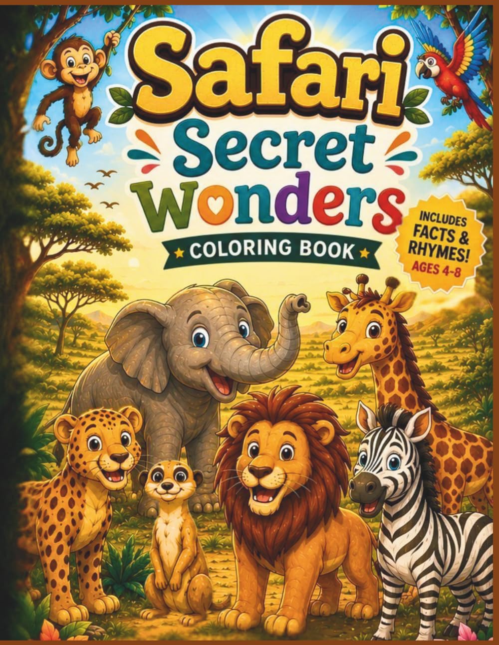 Safari Secret Wonders: Coloring Book