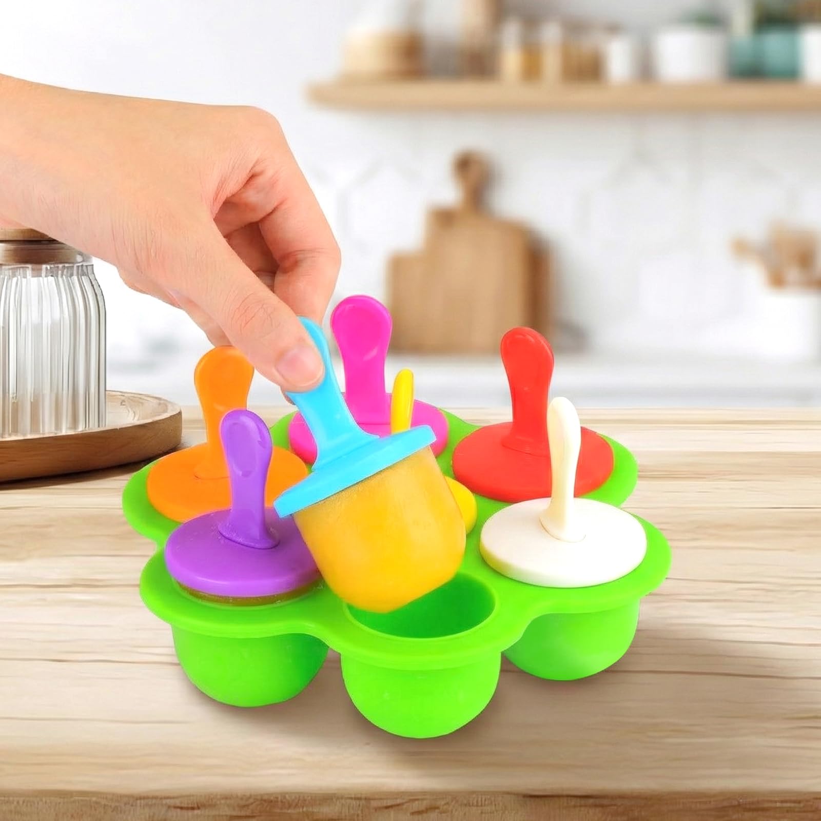 Eisformen Silikon, Eisformen Eis am Stiel, BPA Frei, Eisförmchen Popsicle Formen, Eis Silikonform mit Stiel, Mini Eisformen Silikon Küche, Haushalt & Wohnen