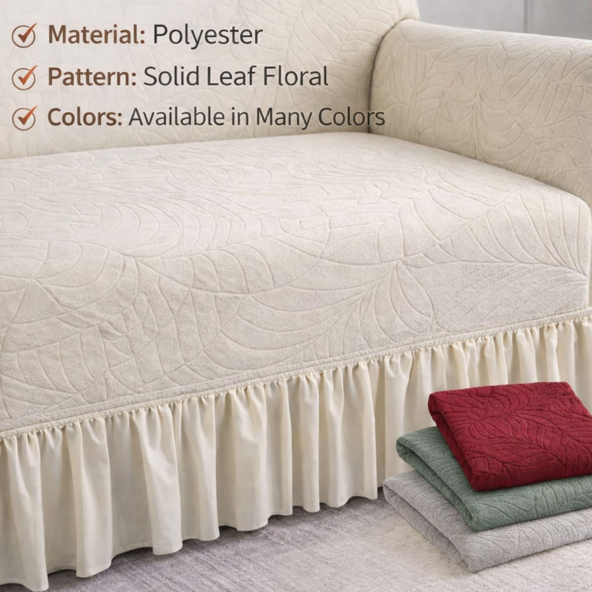 Copridivano Traspiranti, Copridivano Elasticizzati, Copridivano Morbidi A 1/2/3/4 Posti, Fodera Per Divano All-inclusive Con Gonna, Copridivano Universale, Protezione Per Mobili(Size:4 Seater,Color:C)