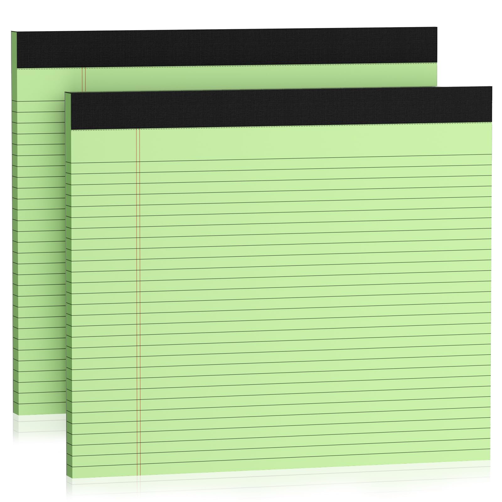 2 Pads Note Pads 11 x 9 5 Legal Pads College Ruled Notepad Micro Perforated Writing Pads Green