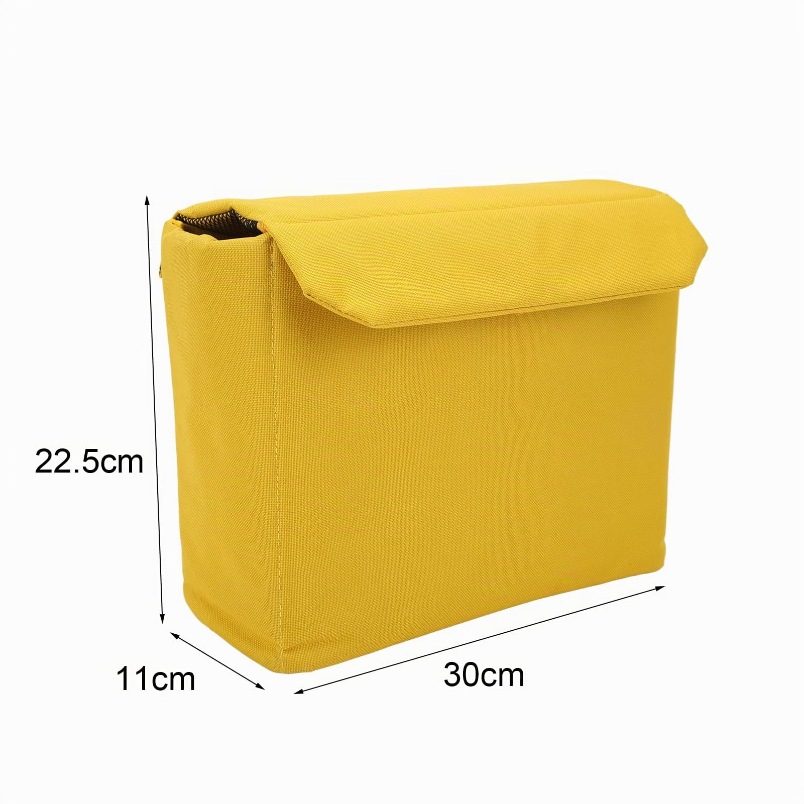 Borsa per inserto per fotocamera Borsa imbottita portatile antiurto impermeabile in spugna nylon per obiettivi per fotocamere SLR con accessori per obiettivi con bastoncino divisorio(L-Giallo)