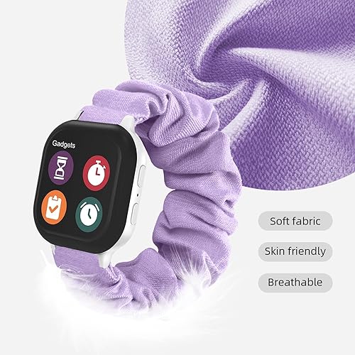Miniatura 2 de NewJourney Paquete de 2 bandas elásticas de tela suave compatibles con Gizmo Watch 321 y Gabb Watch 321 y SyncUP para niños, bonita y elástica banda