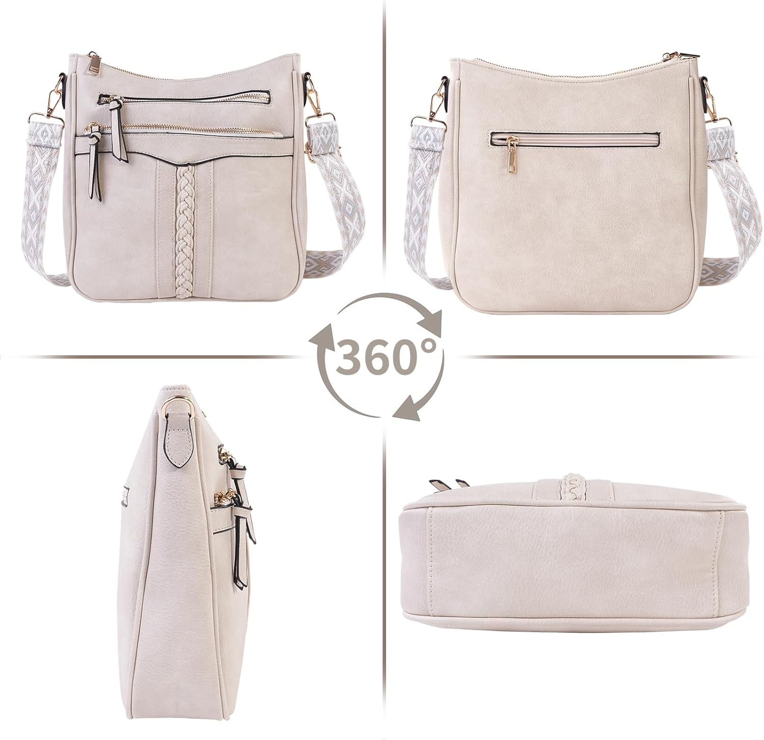 Crossbody Bags for Women,Trendy Crossbody Purses Bucket Bag Soft Leather Shoulder Handbags Lightweight Travel Purse