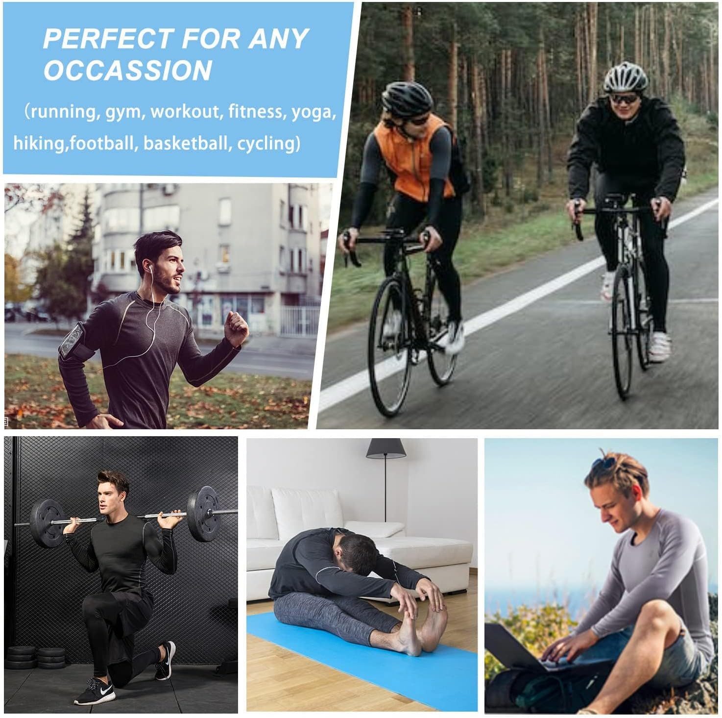 SPVISE 1 or 3 Pack Men's Sports Compression Pants Running Workout Leggings Dry Fit Gym Basketball Athletic Base Layer Bottoms - Image 5