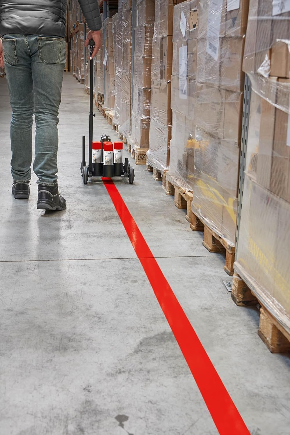 Durable Carrello traccialinee DURALINE® EasyTrack, accessorio per marcatura per bombolette spray da 750 ml, nero, 114101