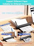 Wireless Portable Printer – Compact Mini Printer for Photos, Documents & Labels, Bluetooth & USB Connectivity, Lightweight Design for Home, Office, and Travel