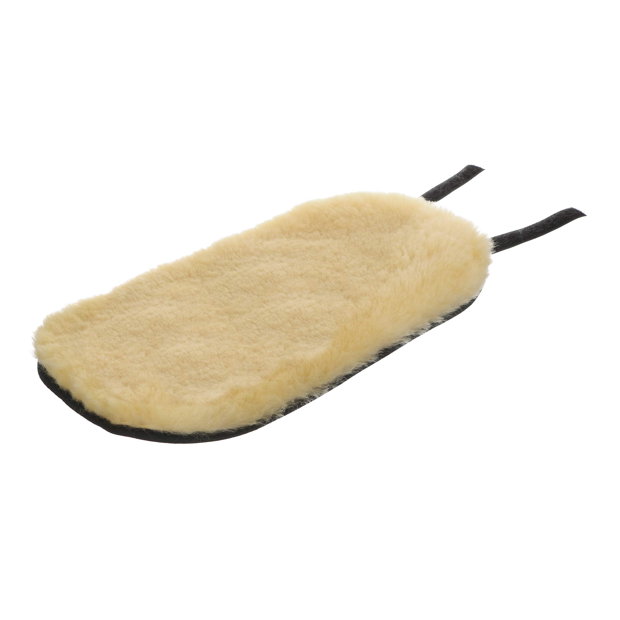 Hollert Lammfell Ellenbogenschoner Schwarz-Gelb (1 Stück) Gelenkschoner Ellenbogenwärmer 100% Merino Schaffell