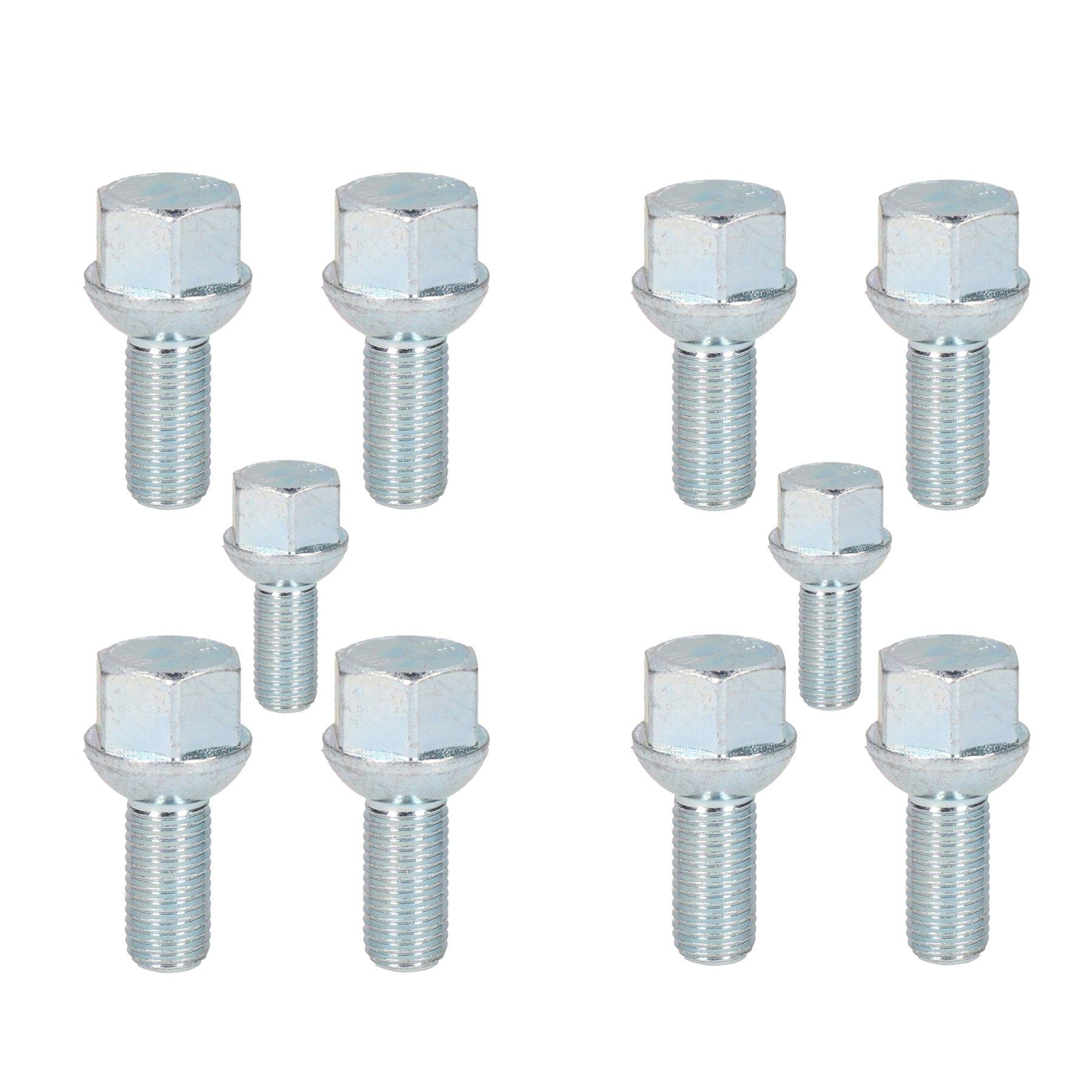 AB Tools 10 Pack M12 x 1.5 Trailer Wheel Spherical Bolt for Ifor Williams Indespension
