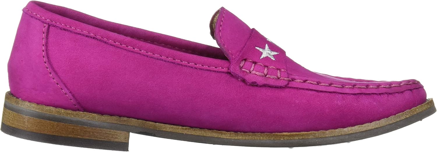Marc Joseph New York Kids' Genuine Leather Loafer with Gold Embroidered Star