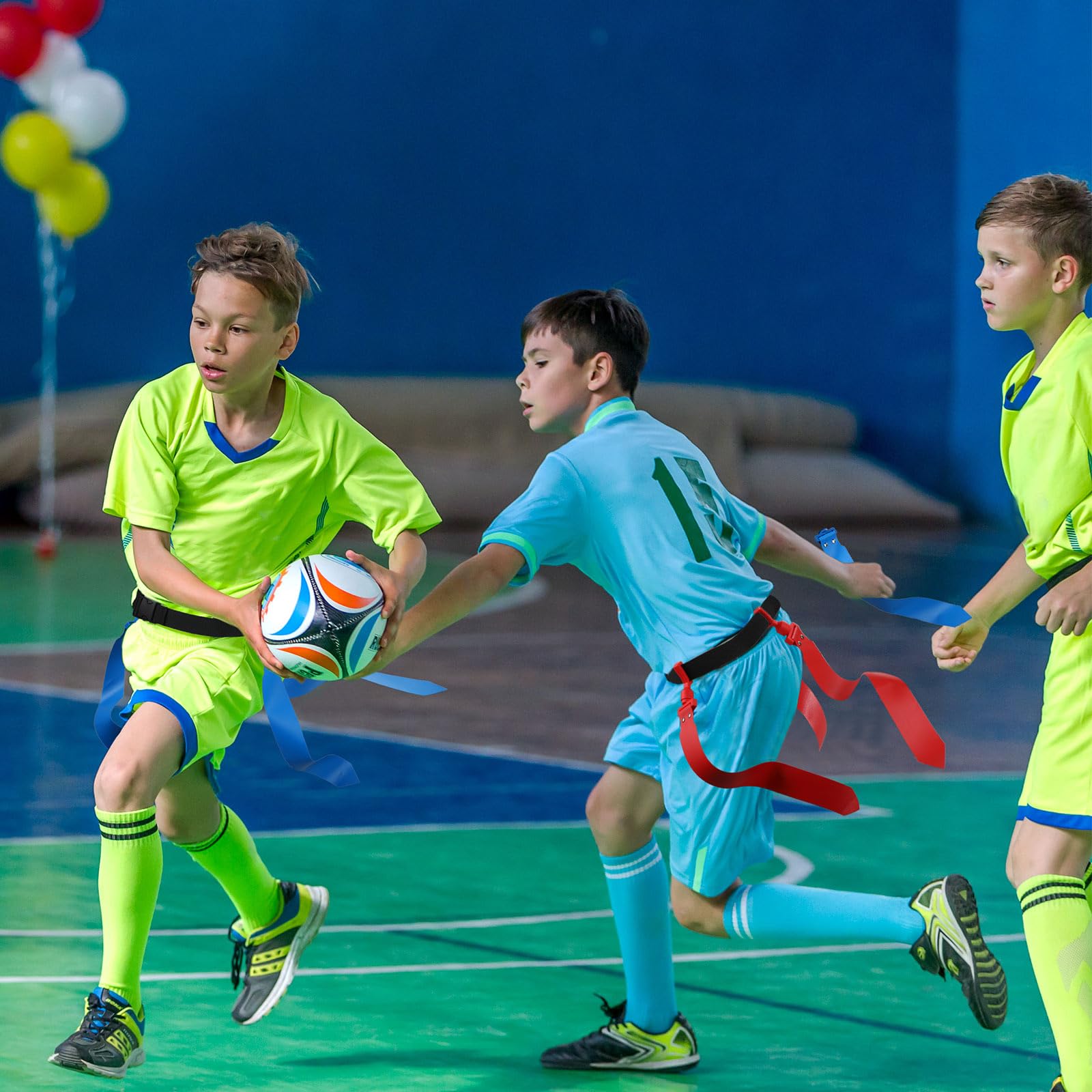 Hungdao Cinture da calcio regolabili per 12 giocatori, per bambini, adolescenti, adulti, squadre, allenamento, eventi sportivi