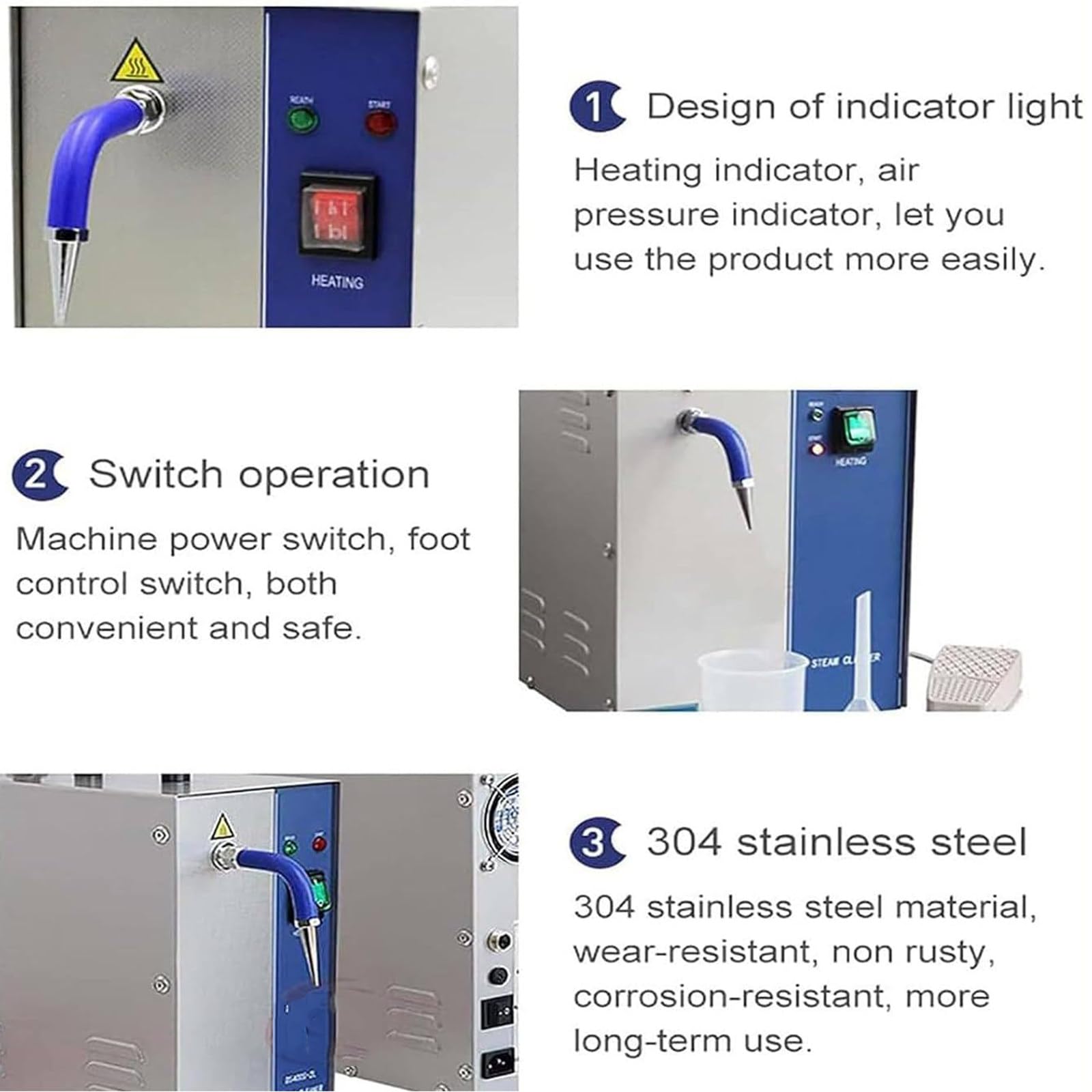 Máquina limpiadora a vapor para joyas de 2L/4L, 1300W/2200W, limpiador de joyas de oro y plata, equipo de lavado de gemas para limpieza de joyas/plata/oro,2L-110V