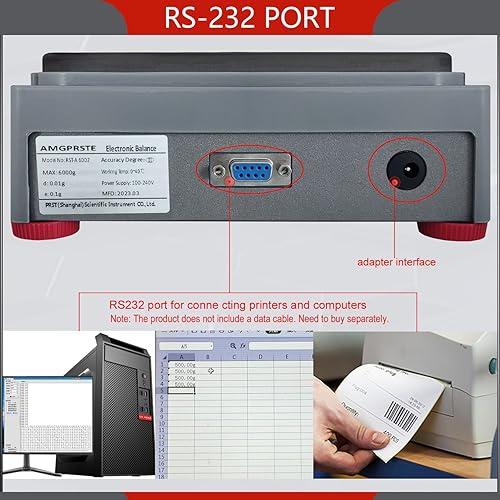 Vista 10 de Balanza analítica de precisión digital de 13.2 lbs, balanza electrónica de alta precisión, balanza de joyería báscula científica báscula