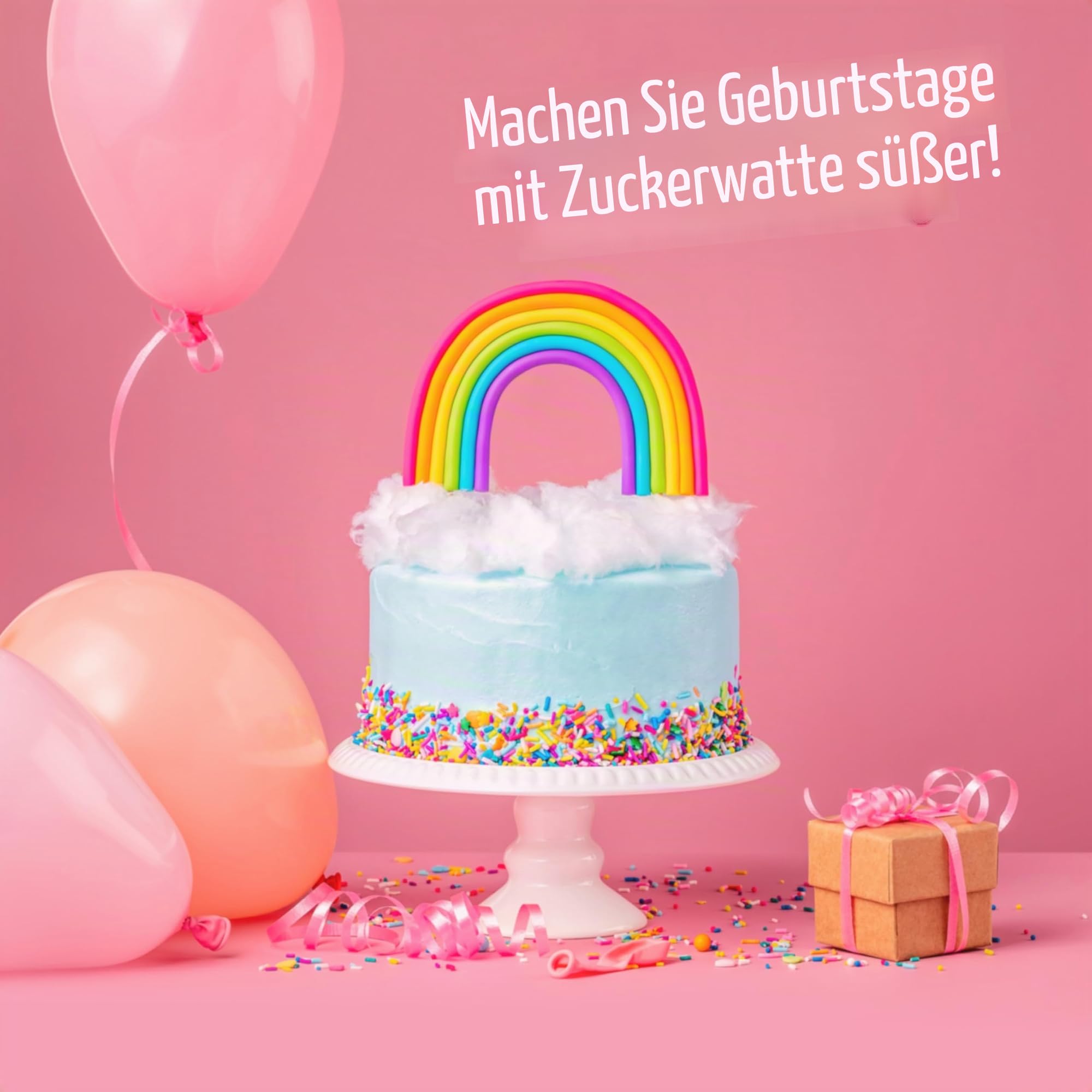 Nostalgia Zuckerwattemaschine für harte und zuckerfreie Süßigkeiten Aqua