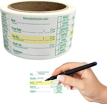 2x3 Removable Freezer Food Labels Stickers for Containers, 250 Waterproof Label Stickers for Jars, Removable Labels for Storage Bins, with Easy Peel-Off 250, Green