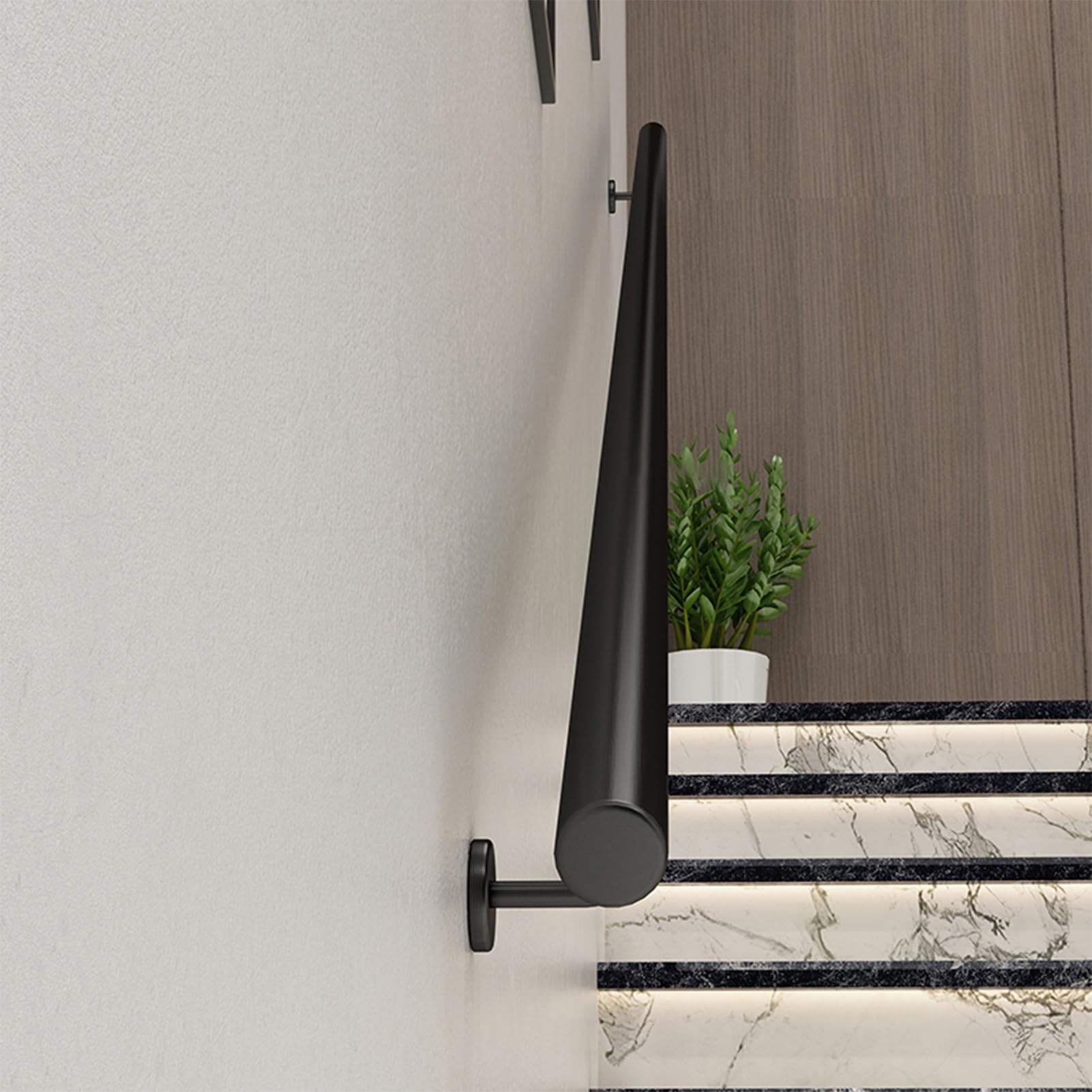 Mains courantes d'escalier pour marches extérieures et barre d'appui de couloir 5m40
