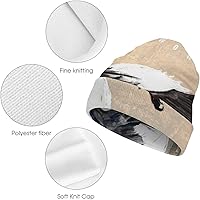 Vista 5 de Vikings - Gorro de punto con puños, estampado 3D de mito nórdico de graffiti, divertido accesorio para la calle