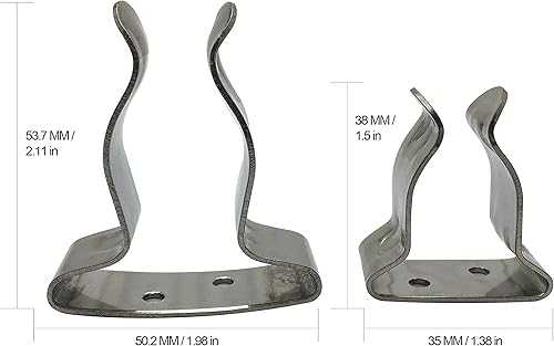 Miniatura 4 de Everainbow - - Clips de resorte para herramientas de abrazadera de resorte, acero inoxidable de grado marino, para gancho de barco, poste de barco,