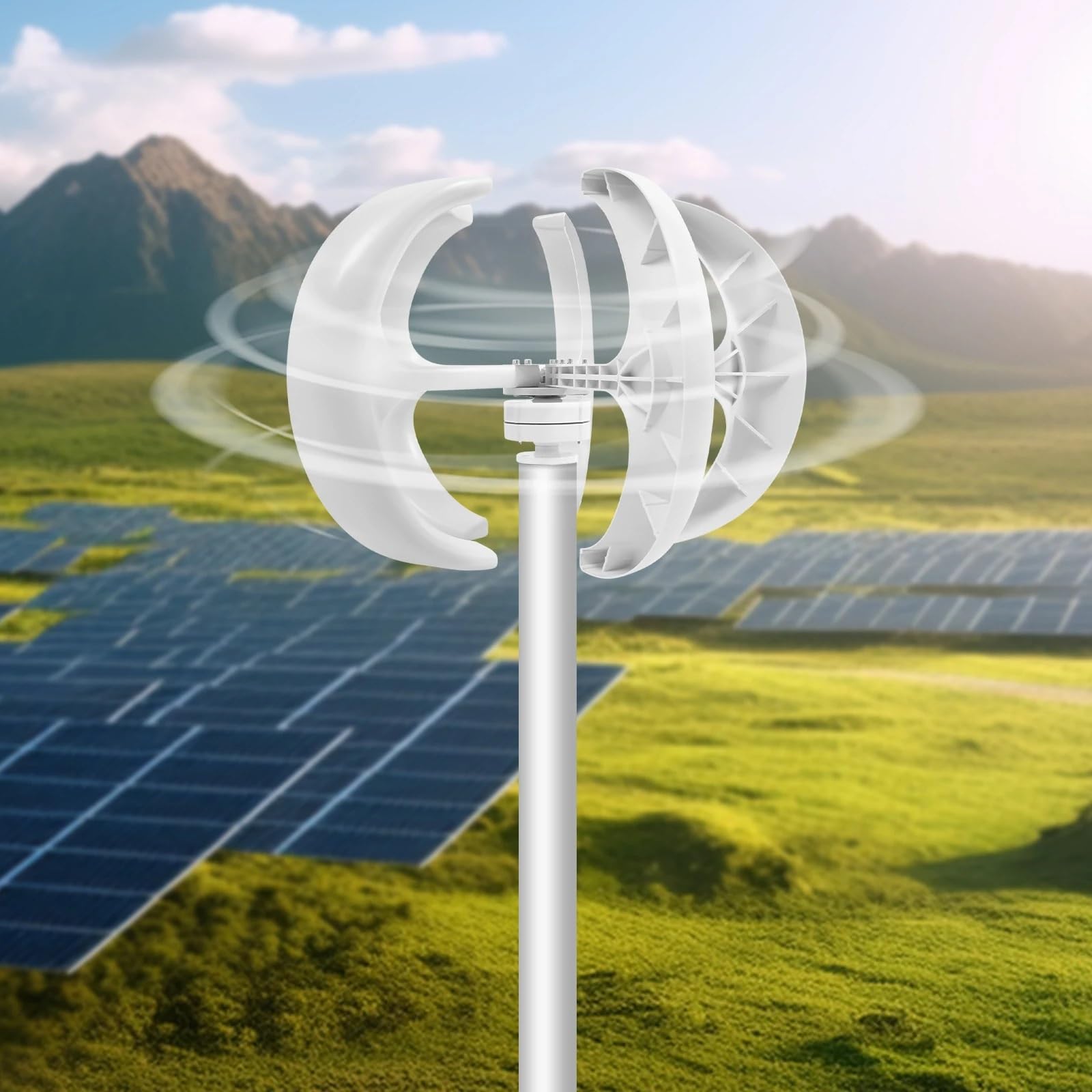 Kompaktowy generator wiatru 300 W, 12 V/24 V opcjonalny, 5 łopatek ze sterowaniem elektromagnetycznym, wodoodporny IP67 do zewnętrznych systemów solarnych off-grid