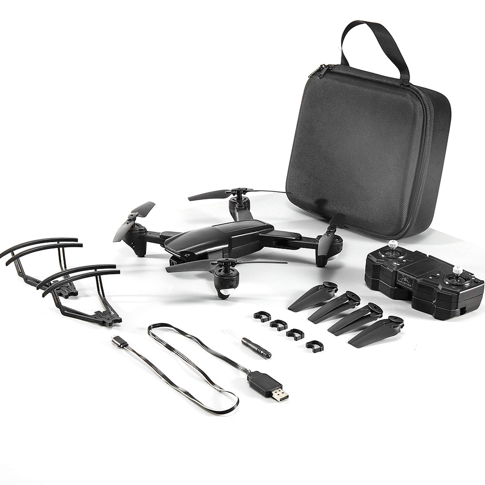 NA Mini Drone Pieghevole, con Videocamera 4K HD, Riprese Surround, Riprese A Seguire, Quadricottero RC Elicottero, per Bambini E Principianti,3 Battery