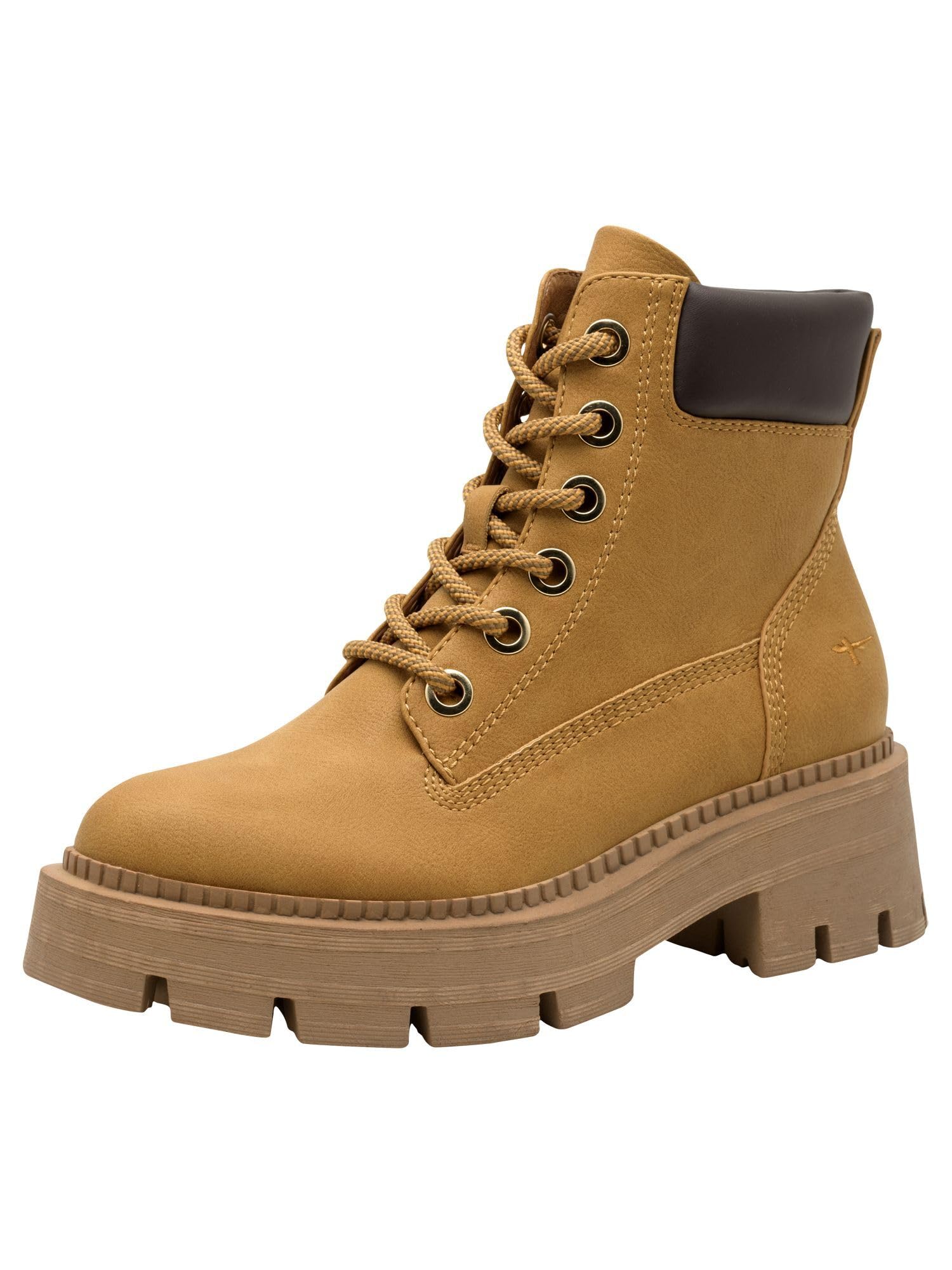 Tamaris Women's Damen Lace Boot Flat 1-25921-45 Ankle, Corn, 3.5 UK