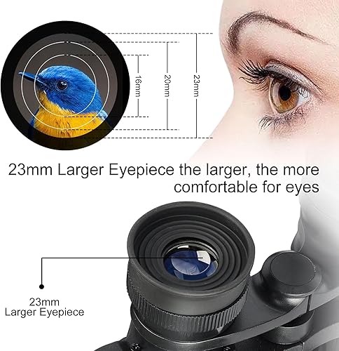 Miniatura 2 de Prismáticos de alta potencia de 10 x 50 para adultos, compactos, HD, profesionales, impermeables, para observación de aves, viajes, caza con correa