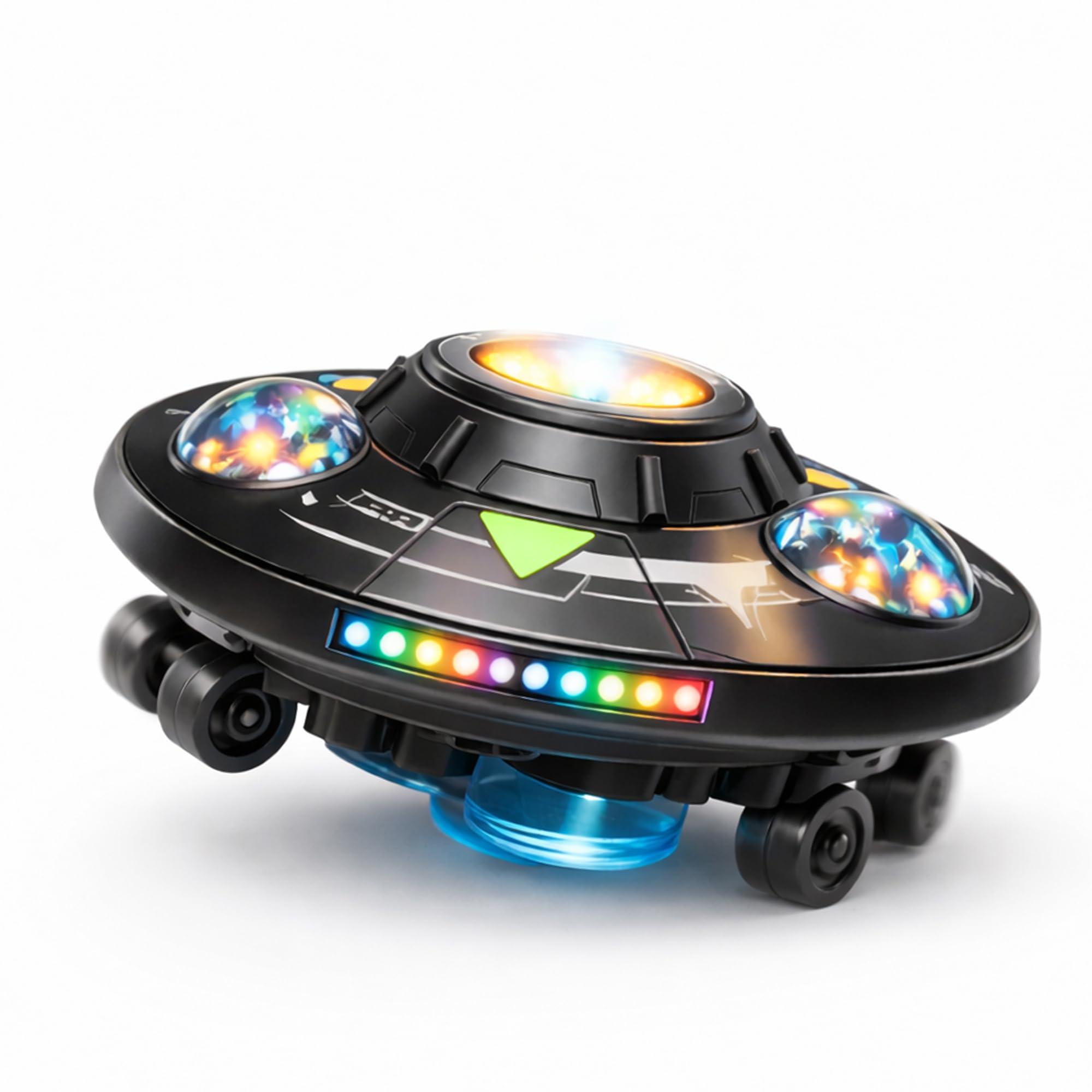 Bubble Machine for Kids - Automatic Bubble Maker with LED Light & Music, Rotating 360° UFO Toys, Safe Bubble Blower for Pets Dogs Cats, Cool Outdoor