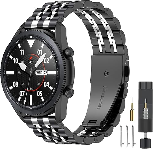 Miniatura 5 de ZPJPPLX Correa de reloj universal de liberación rápida, 0.709 in, 0.787 in, 0.866 in, acero inoxidable, correas de metal para Samsung Galaxy Watch