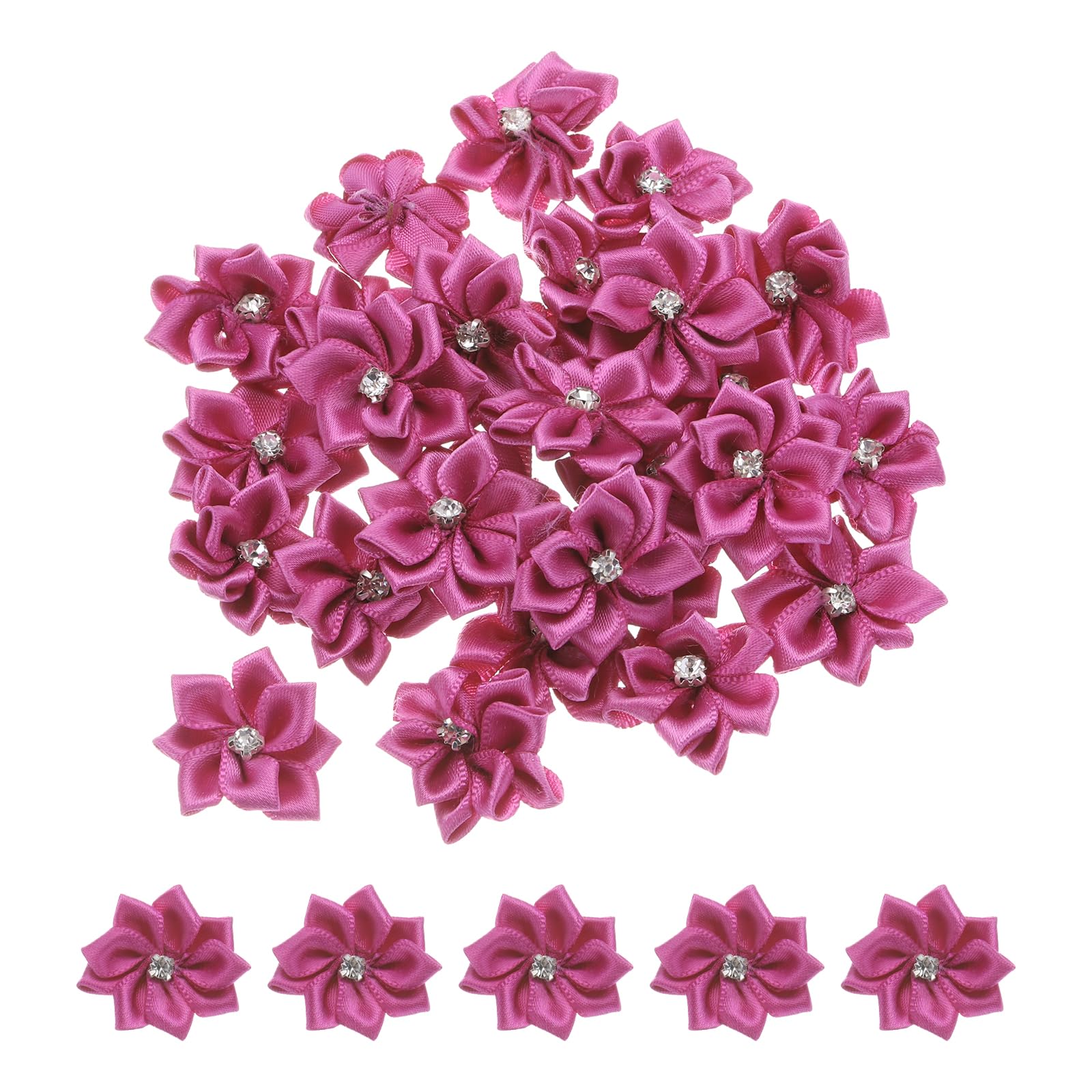 PATIKIL 1.2 Inch Small Ribbon Flowers