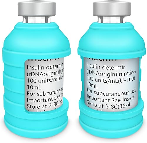 Funda protectora de insulina a través de botella para diabéticos, funda protectora de silicona para proteger tu frasco de insulina de rotura, para