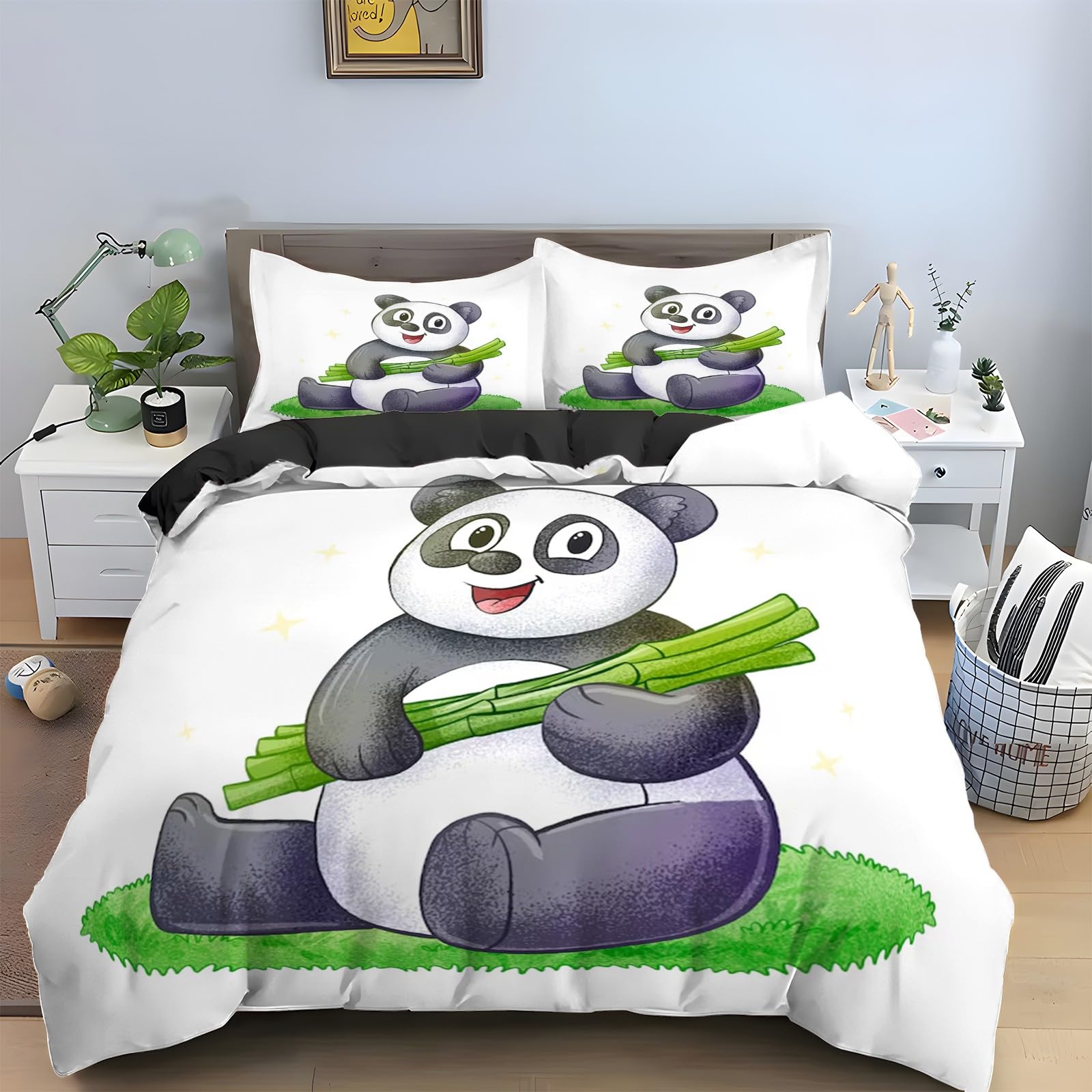Housse de couette panda 240x260 pour transformer votre chambre en un cocon de nature