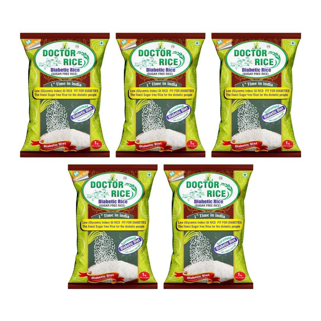DOCTOR RICE - DIABETIC RICE - SUGAR FREE RICE - 1kg (PACK OF 5) (B09SG8WQ53) Amazon Price History, Amazon Price Tracker