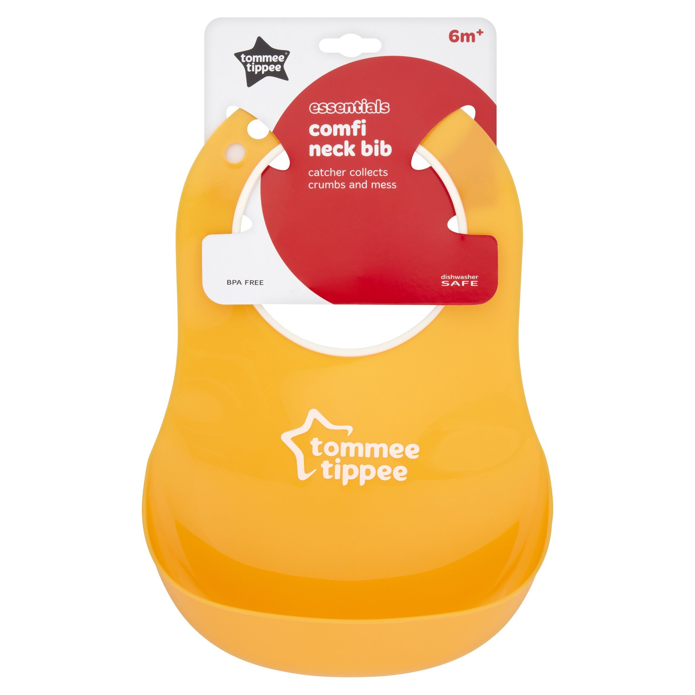 Tommee Tippee Comfi Neck Bib, Assorted Colors, 6m+, Pack of 1