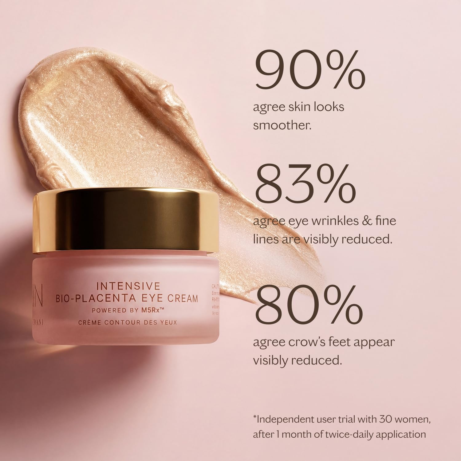 MZ SKIN Intensive Bio-Placenta Eye Cream 0.5 fl oz | Advanced Firming Eye Cream with Bio-Placenta & Multi-Layer Hyaluronic Acid | Lifts, Hydrates & Brightens - Image 4