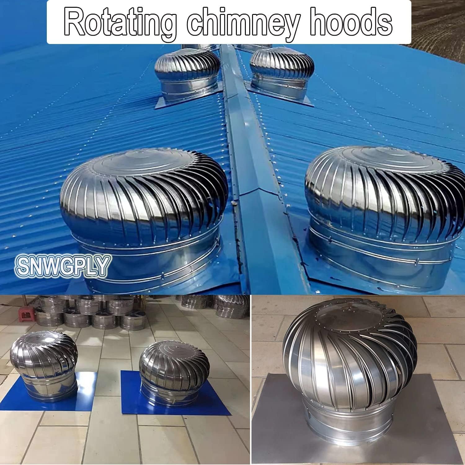 capucha de chimenea, Resistente a la intemperie, larga vida útil, para conductos de ventilación fábrica, cubierta protectora lluvia para tuberías(150mm(5.9in))