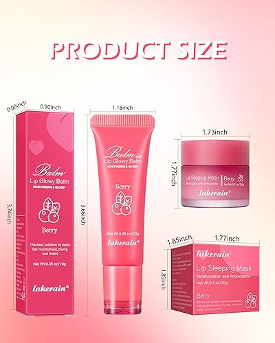 Miniatura 7 de 2 unidades de bálsamo labial hidratante brillante, hidratante y nutritiva reparadora de labios para dormir, bálsamo labial tintado brillante, labios