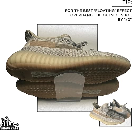 Miniatura 4 de Sole Showcase - 6 estantes flotantes transparentes para zapatos para mostrar y mostrar tu colección de tenis - Accesorios incluidos | Estante de