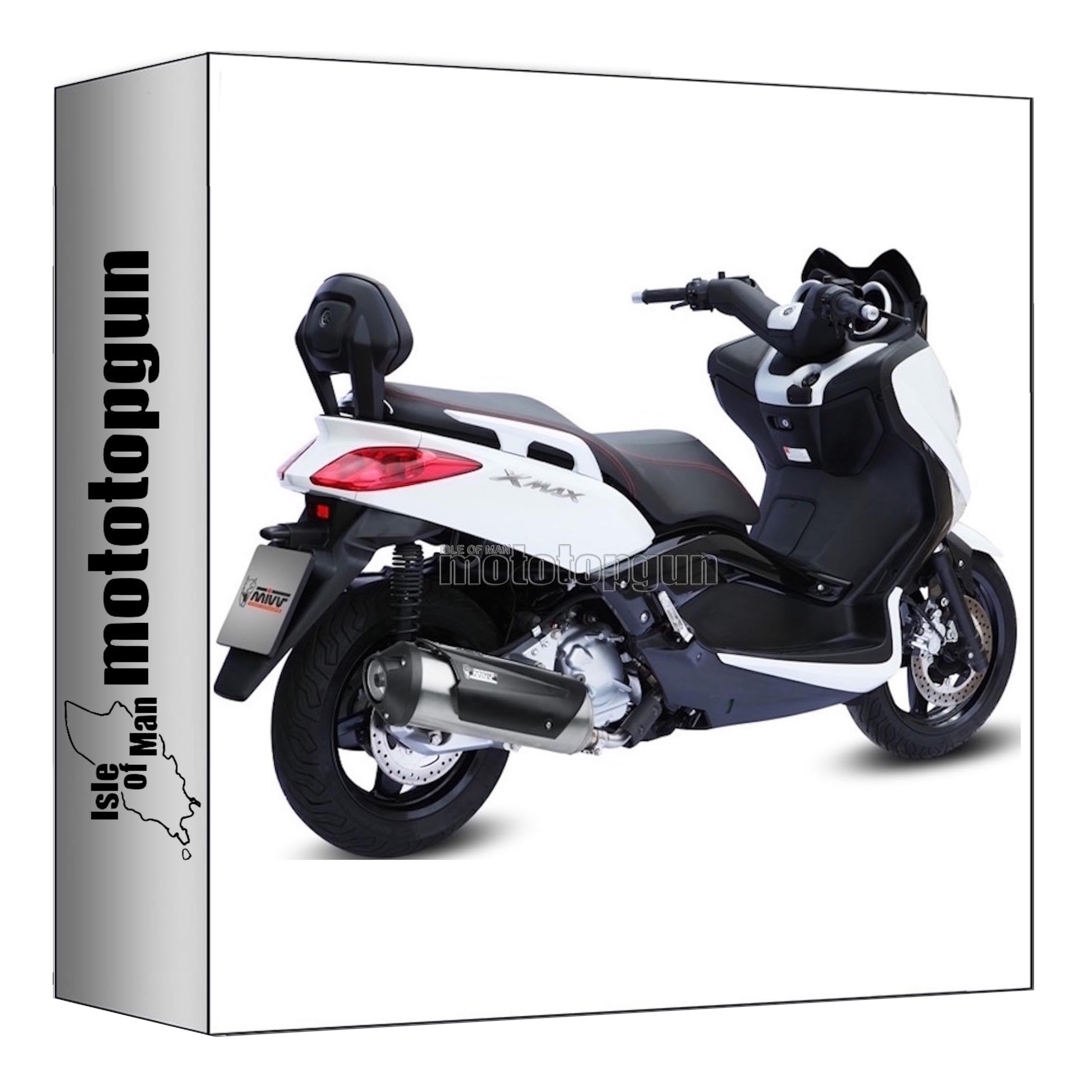 mivv scarico completo omologato nocat urban inox compatibile con yamaha x-max xmax 250 2006 2007 2008 2009 2010 2011 2012 2013 2014 2015 2016 mototopgun