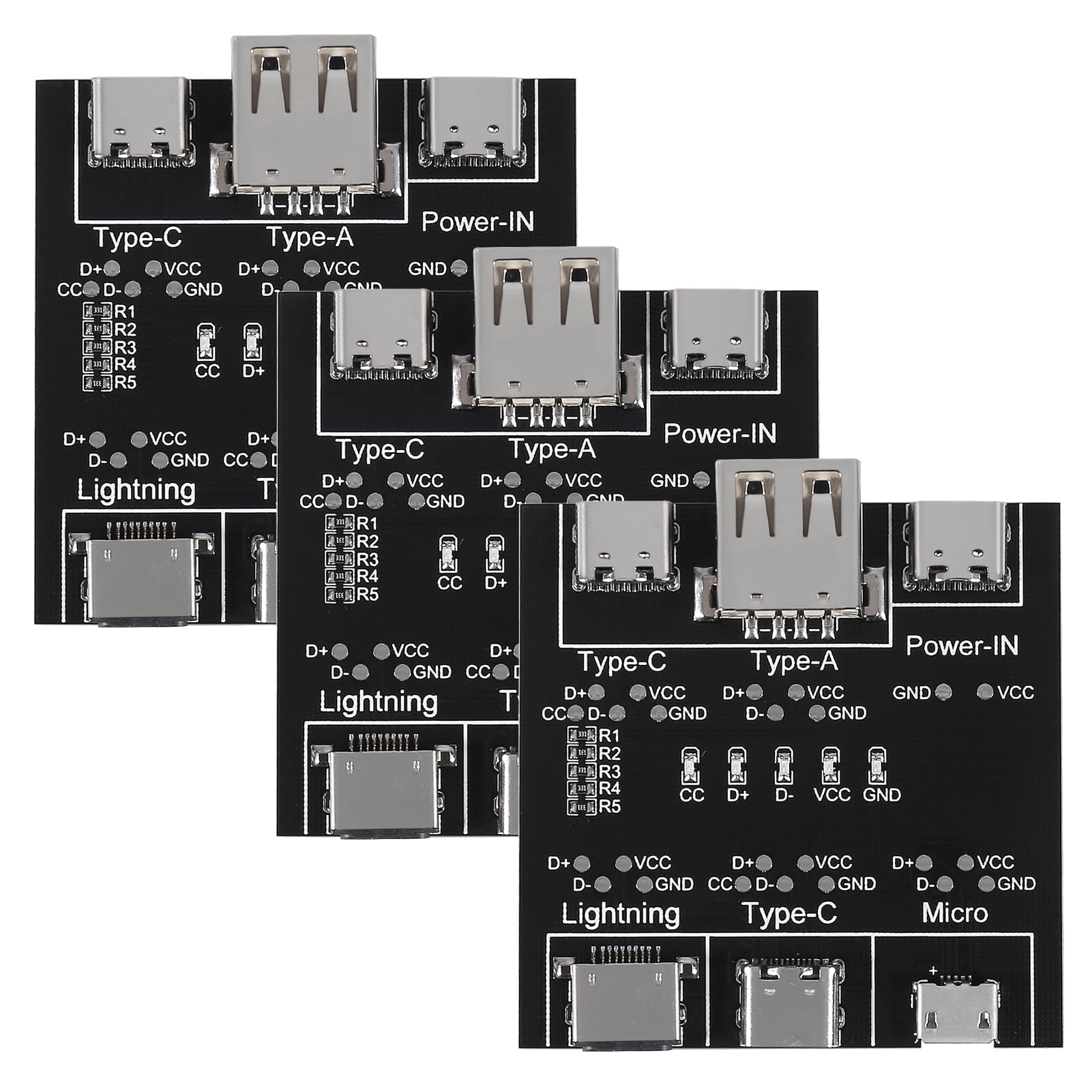 3pcs Data Cable Detection Board DT 3, USB Cable Tester Board USB Cable Checker Data Wire Charging Test Card Type-C Micro-image-18