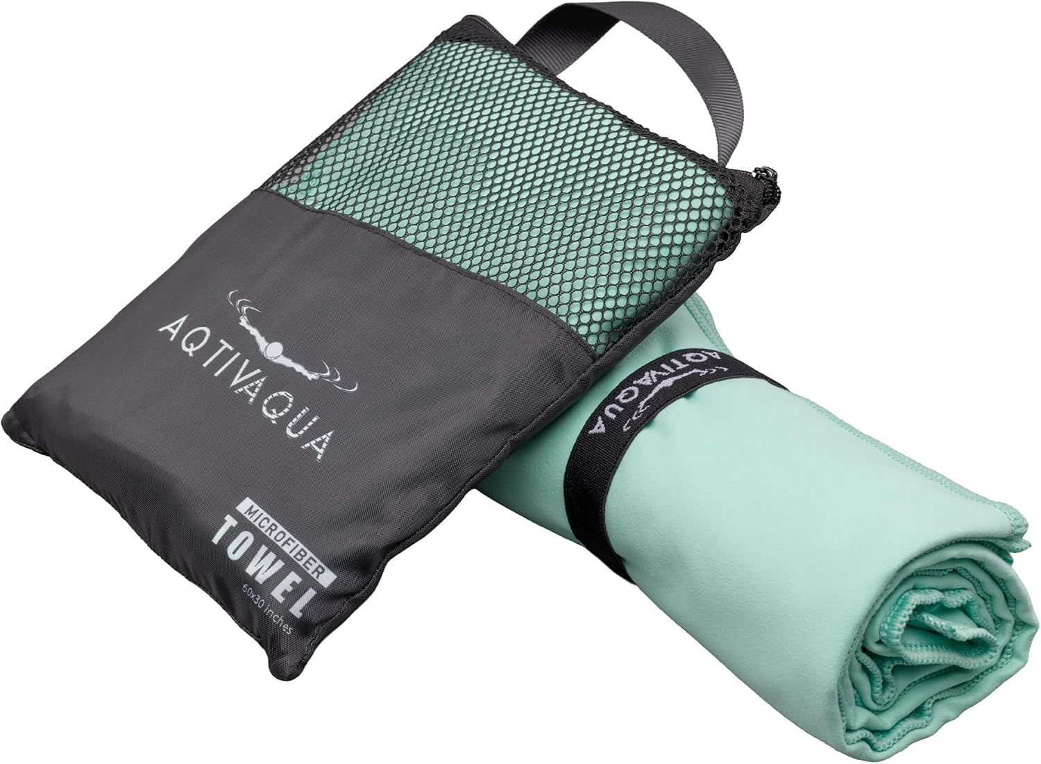 AqtivAqua Quick Dry Towel - Lightweight Microfiber Travel Towel w/Bag - Fast Drying Towel Set for Camping, Beach, Pool, Gym, Backpacking, Sports, Yoga & Swim Use, Hiking (Royal Blue, M:24"x40")