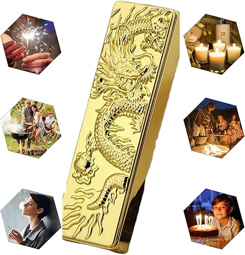 Miniatura 2 de Encendedores de butano de metal fresco, recargables y ajustables, a prueba de viento, para hombres (sin gas) (grande, plateado)