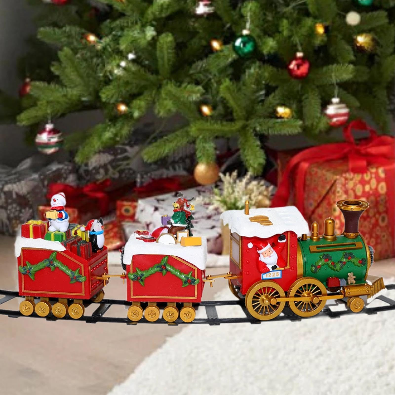Weihnachtseisenbahn Set, Weihnachtseisenbahn Spielzeug, Weihnachtsdekoration, Elektrische Eisenbahnstrecke, Spielzeugeisenbahn für Kleinkinder